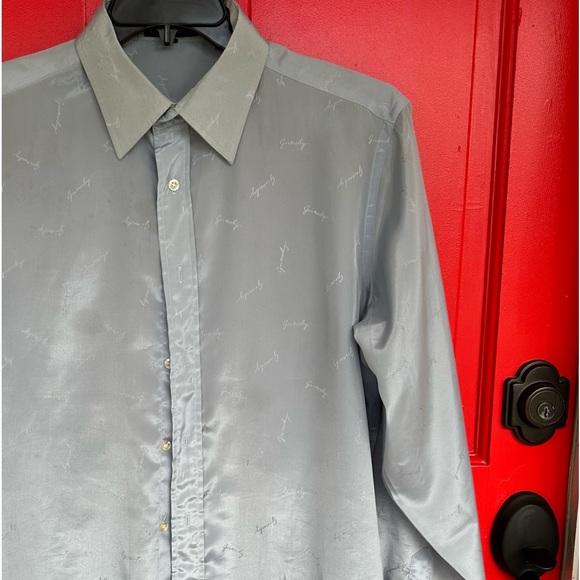 Givenchy for chesa vintage all over prints light blue mens large button up - Picture 10 of 10